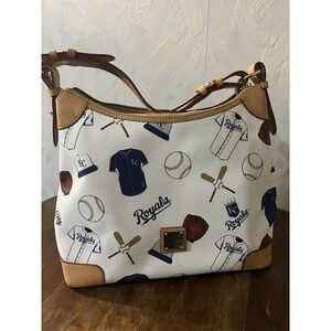 Dooney and Bourke Kansas City Royals MLB Hobo Purse B24RO White